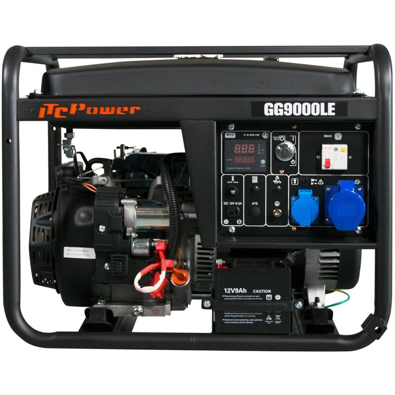 

ITCPOWER - IT-GG9000LE Generador Gasolina 6,0/6,5 Kw con motor IC420E de 15 hp. Arranque eléctrico. Panel digital 5 funciones - Itc Power