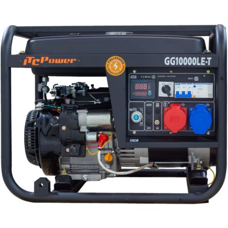 ITCPOWER Groupe électrogène GG10000LET monophasé et triphasé 9,4 kVA