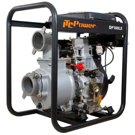 ITCPOWER - Motobomba 4" (100mm) Aguas Limpias. Motor ITCPower 10hp y accesorios incluidos. Arranque electrico.