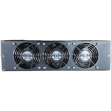 Item panneau de ventilation avec 3 ventilateurs pour armoires sur pied IP30 Noir 20293N