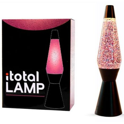 iTotal - Lava Lamp 36 cm - Black Base and Glitter (XL2344)