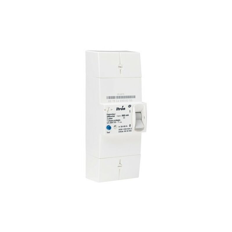 

disyuntor 400020 rama 60A EDF 2P - Dif 500 mA - selectivo - SDB II 500 60A S - Itron