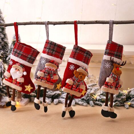 IV Chaussettes de Noël Bas de Noël Bas suspendus Bas de Noël Booz Udones Sac cadeau Bonbons suspendus