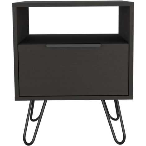 Iva comodino con cassetto e vano aperto dal design funzionale