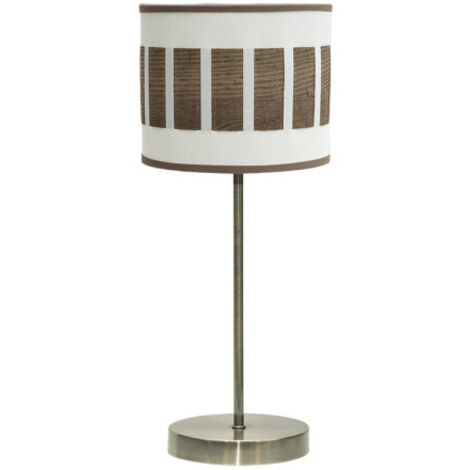 ivanna Tisch ivanna 1xe14 Leder/weiß-dunkles Holz 43x17x17 cm