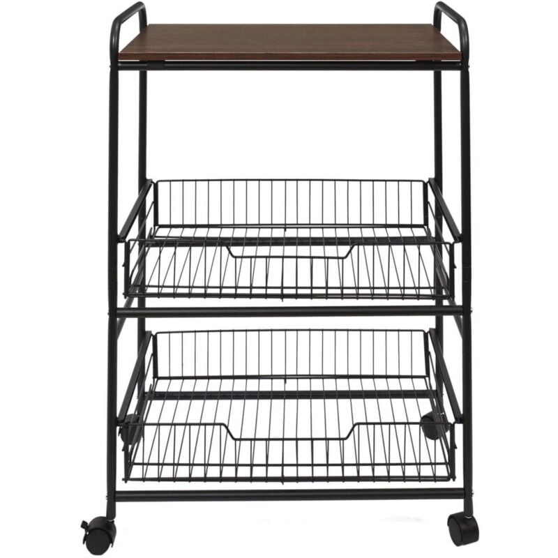 Altobuy - ivar - Desserte à Roulettes Industrielle Etagère et Tiroirs