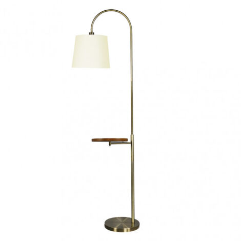 Ivoire 1xe27 table basse en cuir avec abat-jour beige avec table en bois beige 180x30x52 cm