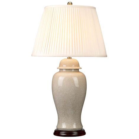 Ivory Crackle 1-flammige große Tischlampe
