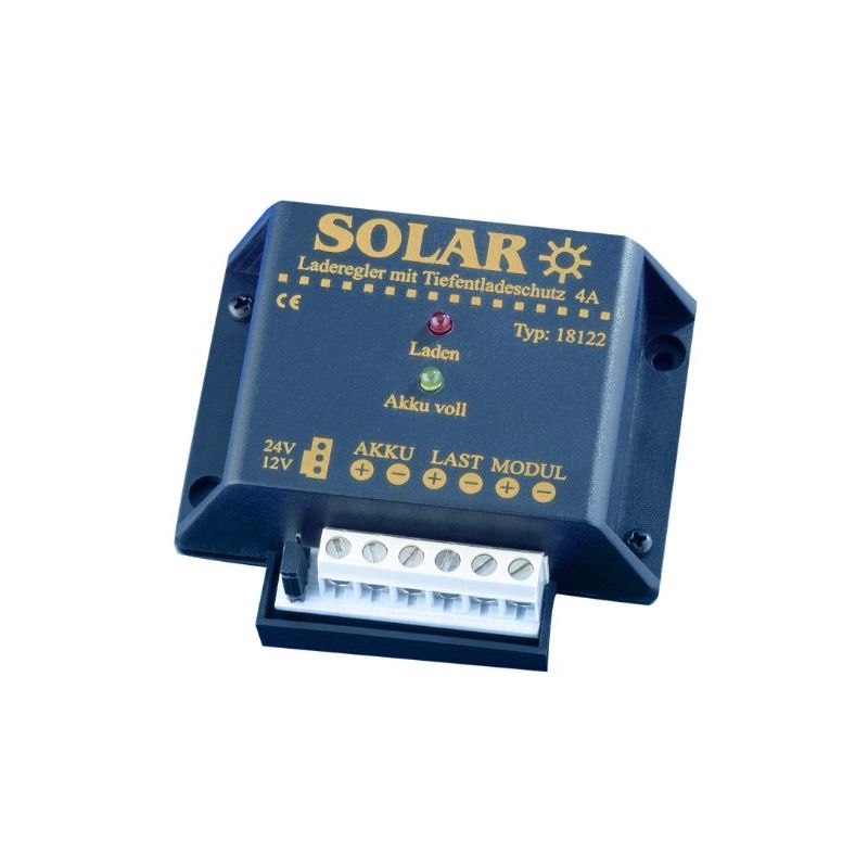 200013 régulateur de charge solaire 12/24 v 4 a avec sécurité décharge profonde - IVT