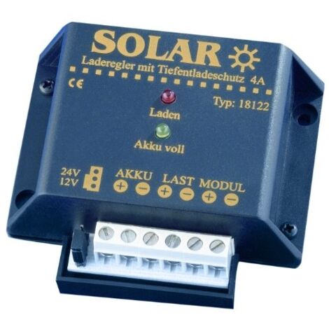 IVT 200013 SOLAR-LADEREGLER 12/24V 4A MIT TIEFENTLADESCHUTZ LADEGERÄT FÜR SOLARBATTERIEN