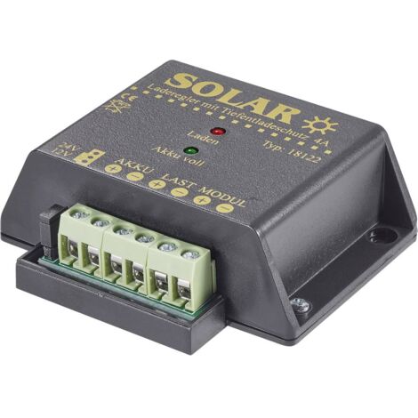Ivt Regolatore di carica solare 4A nero 12V 24V