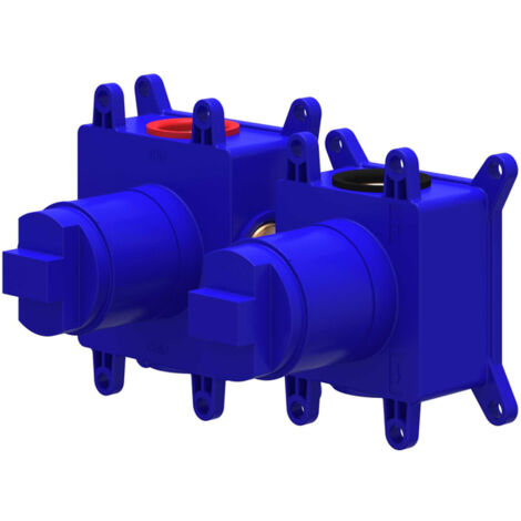 IVY Box encastrable - pour robinet thermostatique encastrable - 2 voies - arrêt-inverseur - ling symmetry - bleu foncé
