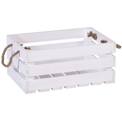 iWerk Holzbox mit Kordel Tragegriff M 40 x 27 x 18 cm Aufbewahrungsboxen