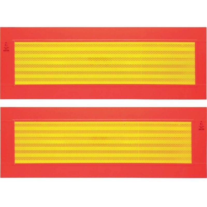 IWH ECE 70 097607 Bande d'avertissement orange (fluorescent), jaune réfléchissant 1 pc(s) (L x l) 565 mm x 195 mm