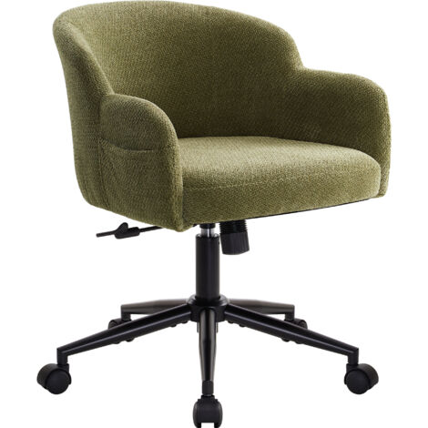 IWMH Drehstuhl, Höhenverstellbar Bürostuhl, Drehbar Stuhl für Schminktisch, Schreibtisch, Schlafzimmer - Grün