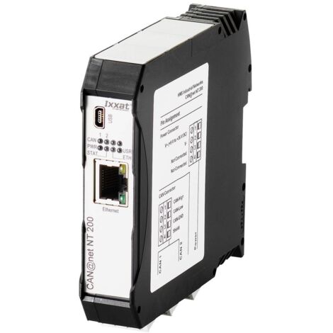 Ixxat 1.01.0332.20000 CAN@Net NT 200 Convertitore CAN Ethernet, RJ-45, USB 24 V/DC 1 pz.