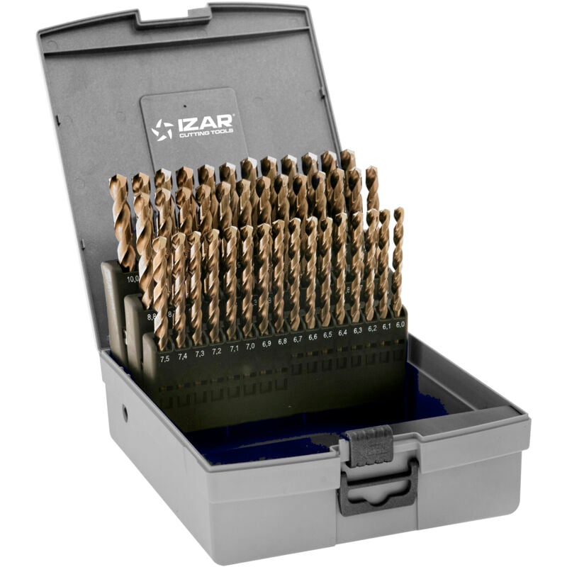 Izar - Juego Brocas DIN338N 41-Uds. - 1408 - 6-10X0,10 HSSe (1016)