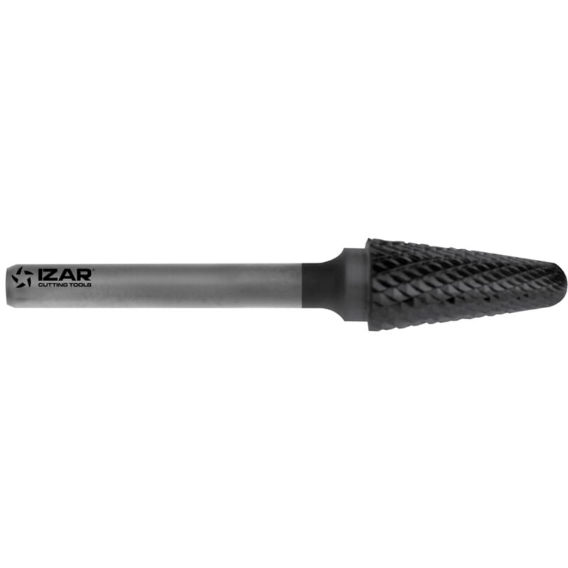 Izar - Fresa Rotativa Metal Duro Norma-Kel (l) Conica Redondeada - 9267 - 12,70X06,00 mm. Dent.6 - AlTIN