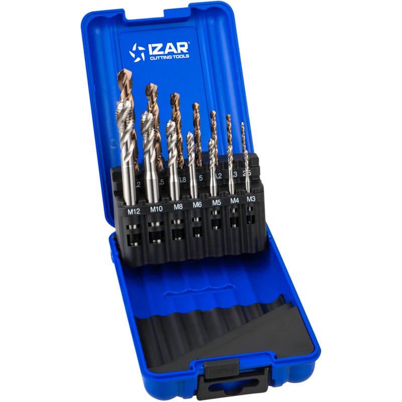 Izar - Macho Maquina Helicoidal hss Co DIN371 (m) - 3150 - Set+Broca HSSe
