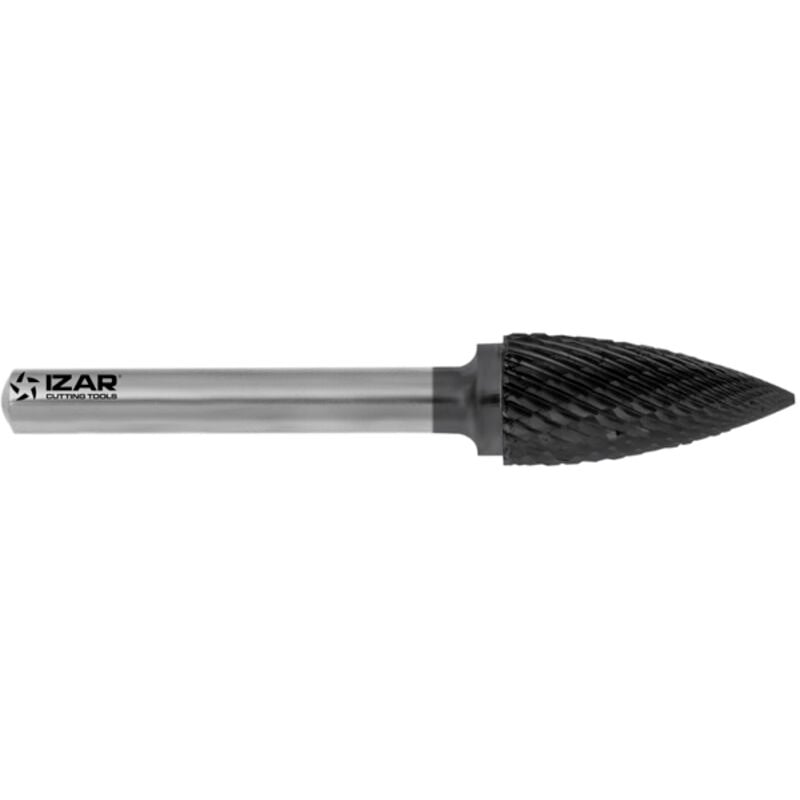 Izar - Fresa Rotativa Metal Duro Tipo g Ojiva - 9254 - 12,70X06,00 mm Dent.6 - AlTIN