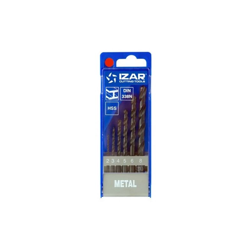 Juego brocas DIN338 6-UDS.-1462-2-3-4-5-6-8 hsse multi-inox (1021) Izar