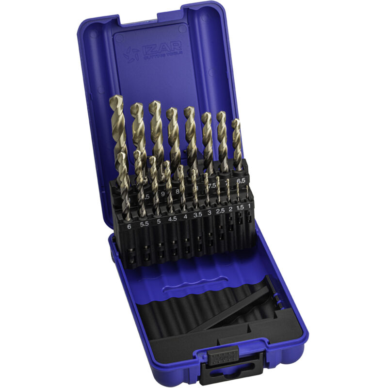 Juego Brocas DIN338 19-Uds. - 1466 - 1-10X0,50 Zirkon (1015) - Punta Zirkonio IZAR