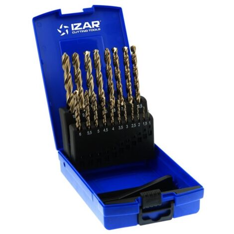 IZAR JUEGO BROCAS HSS 338 COBALTO 1-130.5 (ESTUCHE 25 U.