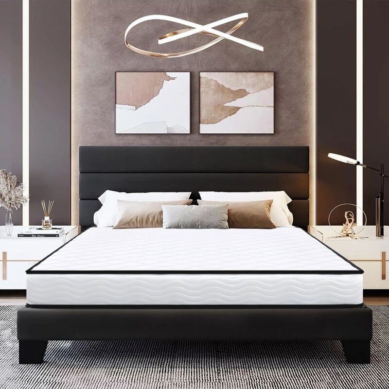 Matelas Mousse 140x190cm - Épaisseur 15 cm - pour Adulte Enfant - Zones de Confort Mousse - Iztoss