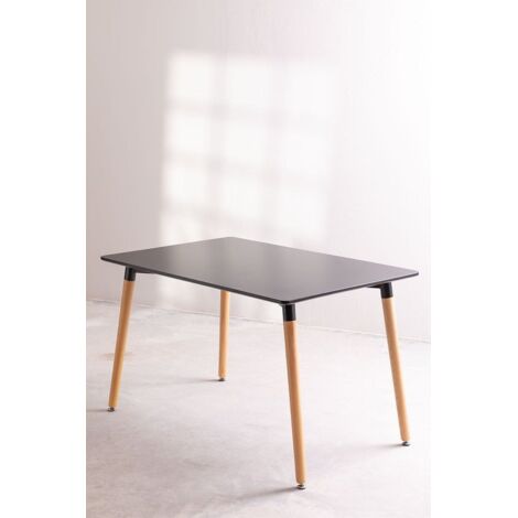 J & A France, Skandinavischer Esstisch 120x80 Schwarz