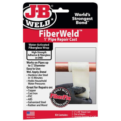 J-B Weld FiberWeld Pipe Repair Cast 28.4g for Waterproof Fixes