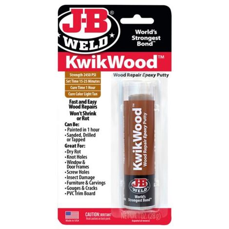 J-B Weld KwikWood Epoxy Putty 57g - Wood Repair Solution