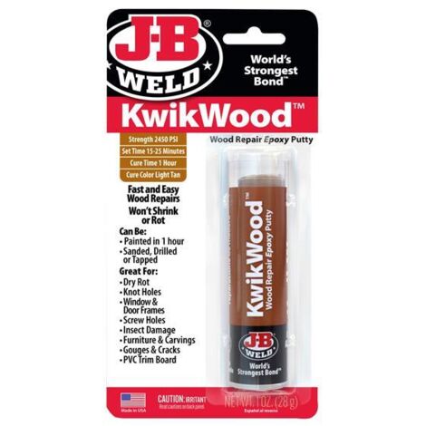 J-B Weld KwikWood Epoxy Putty 57g - Wood Repair Solution