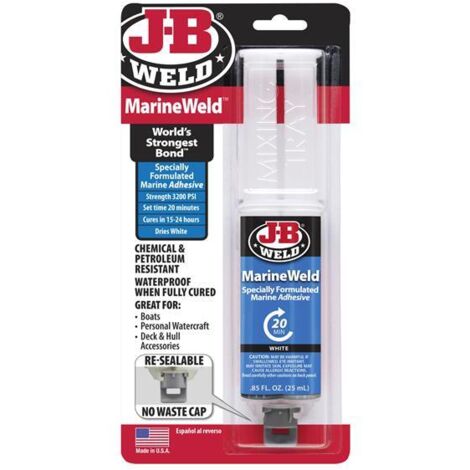 J-B Weld MarineWeld Epoxy Syringe 25ml - Strong & Waterproof