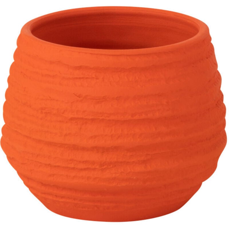 Cache pot fiesta orange en céramique 14 cm