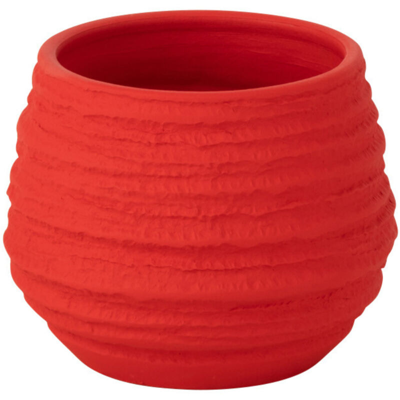 Cache pot fiesta rouge en céramique 14 cm
