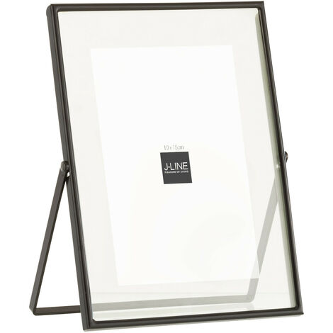 Cadre Photo 15X20 Fin Metal Noir Petite Taille J-line