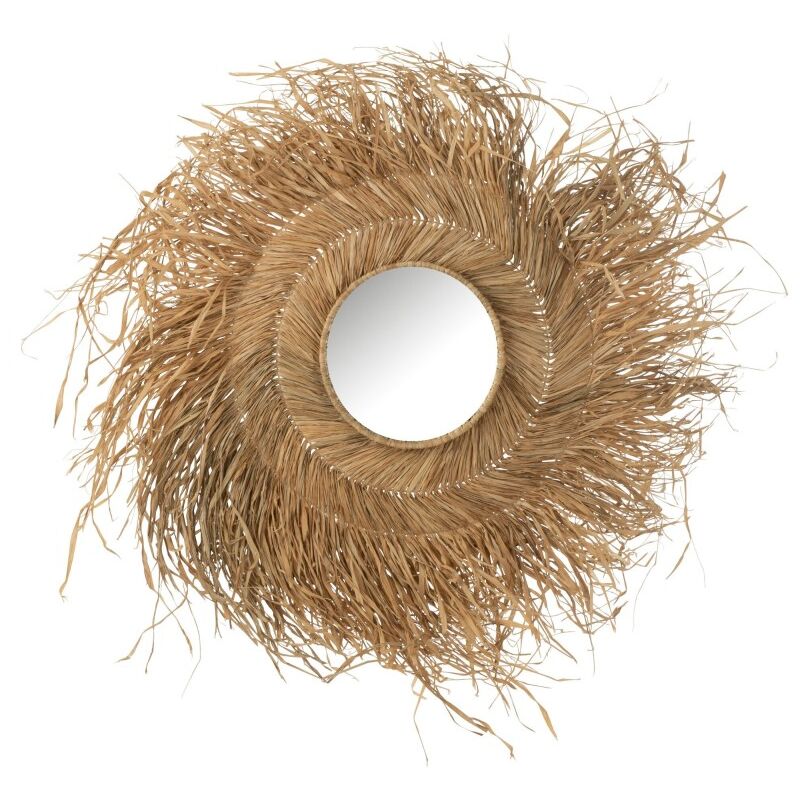 Miroir en jonc naturel D90cm