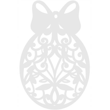 J13 Colgante calado Decoración de Pascua Huevo blanco