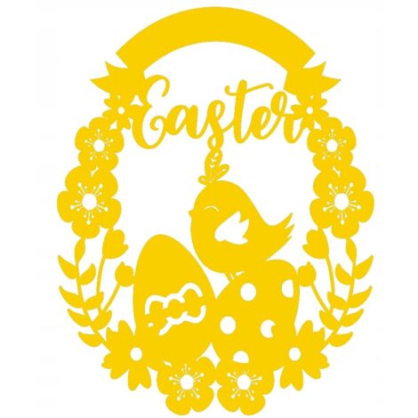 J15 Colgante calado para decoración de Pascua, corona de huevos