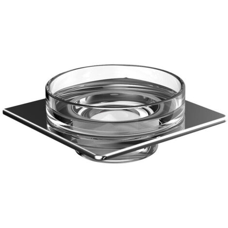 Jabonera artística emco, recipiente de cristal transparente,