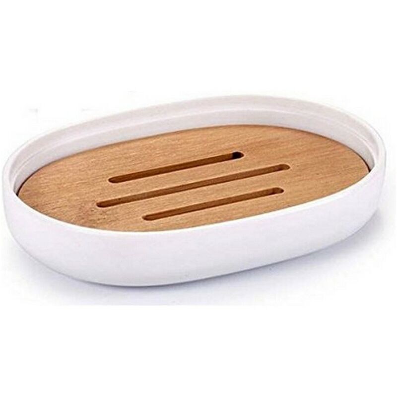 

Jabonera Blanco Bambú Polipropileno
