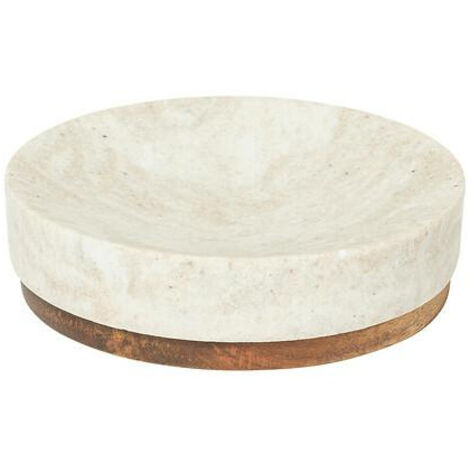 JABONERA Côme EFECTO MÁRMOL beige MADERA DE ACACIA