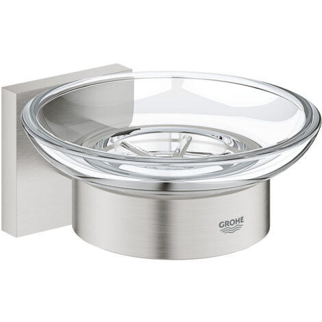 Jabonera con soporte GROHE Start Cube supersteel