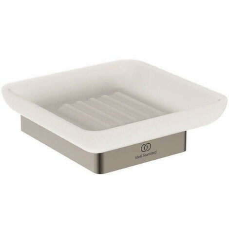 Jabonera CONCA cuadrada, con soporte de pared silver storm IDEAL STANDARD