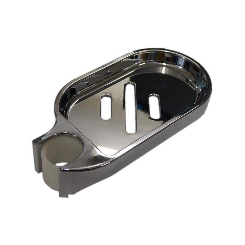 

Jabonera cromada para barra de ducha de 25 mm de diámetro