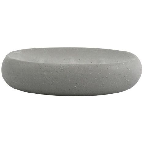 Jabonera de cerámica BALI Aspecto piedra gris MSV