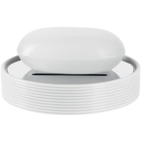 Jabonera de cerámica TUBO ACANALADA Blanco Spirella