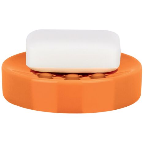 Jabonera de cerámica TUBO Naranja Spirella