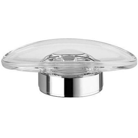 Jabonera de cristal a granel ELEGANCE en auténtico cristal transparente KEUCO