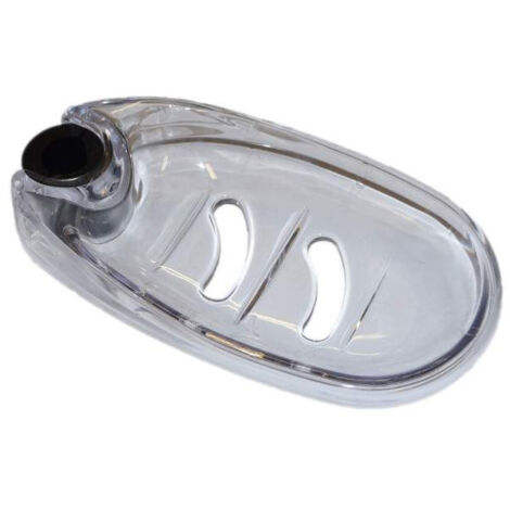 Jabonera de cristal para barra de ducha de 18 mm de diámetro